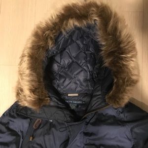 Ralph Lauren navy blue parka
